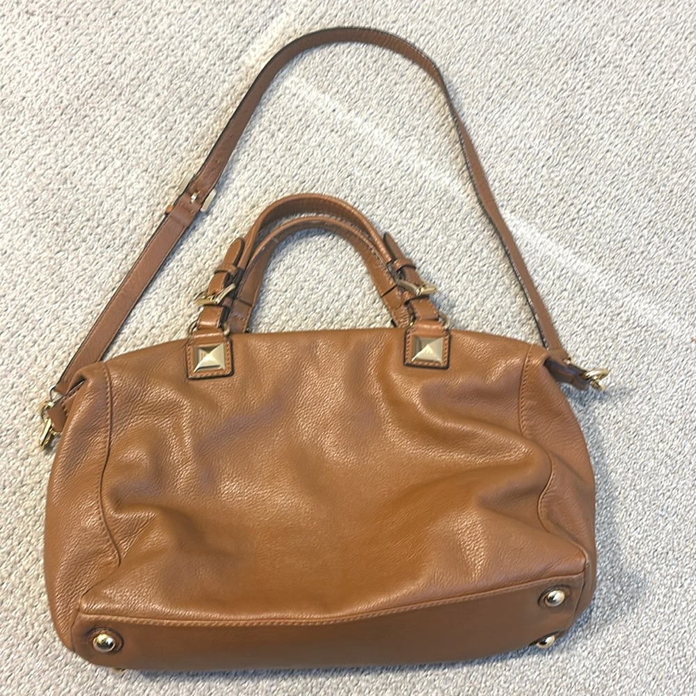 Michael Kors Pebbled Leather Brown Gold Tone Hardware - Picture 14 of 14